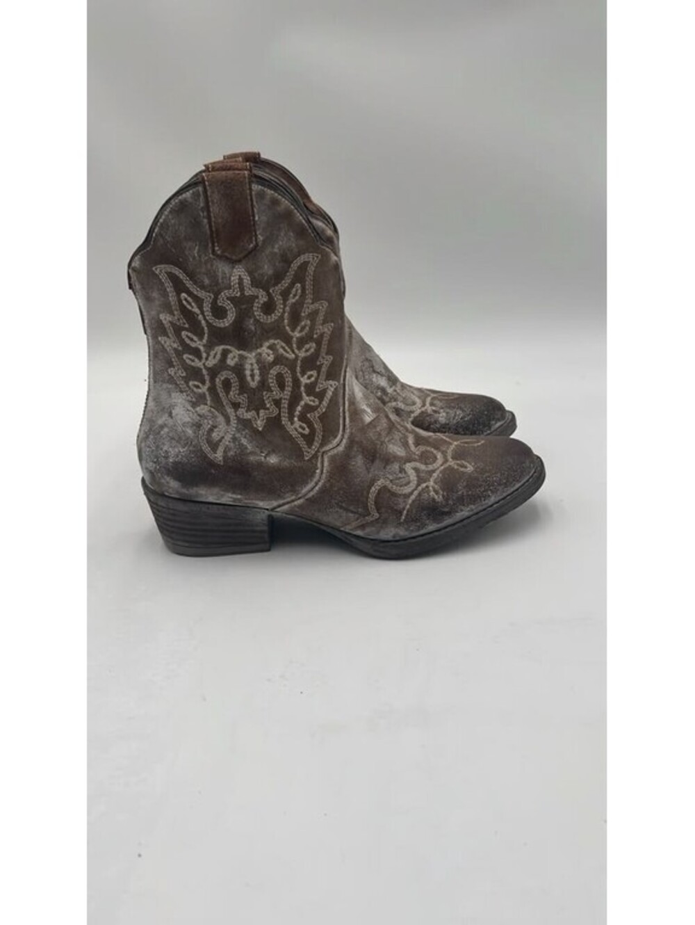Circle G Women Brown Leather Zip Ankle Fashion Boots Size 7B